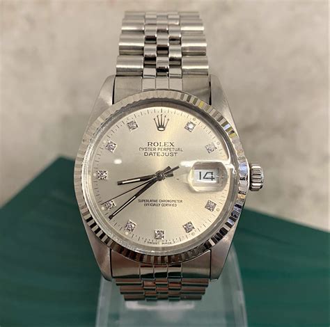 rolex datejust factory diamond dial